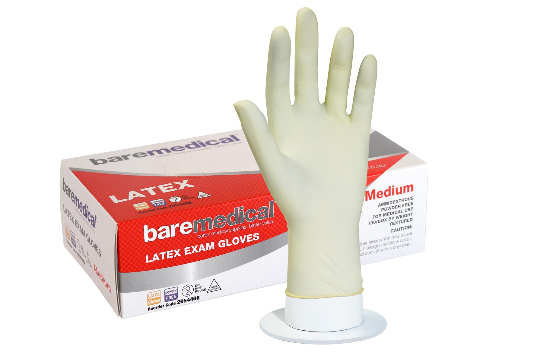 latex examination gloves medium